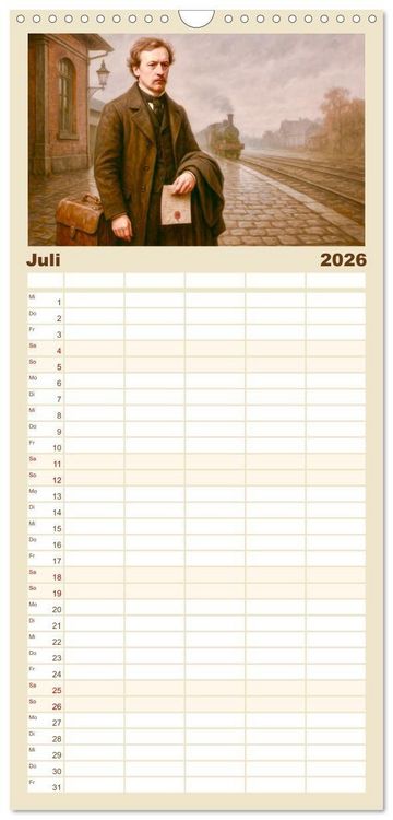 Produktbild: Familienplaner 2026 - Theodor Storm. Sein Leben, seine Werke mit 5 Spalten (Wandkalender, 21 x 45 cm) CALVENDO