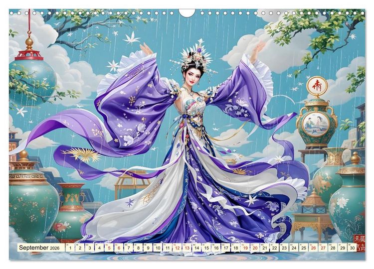 Produktbild: Rhythmus der chinesischen Anmut (Wandkalender 2026 DIN A3 quer), CALVENDO Monatskalender