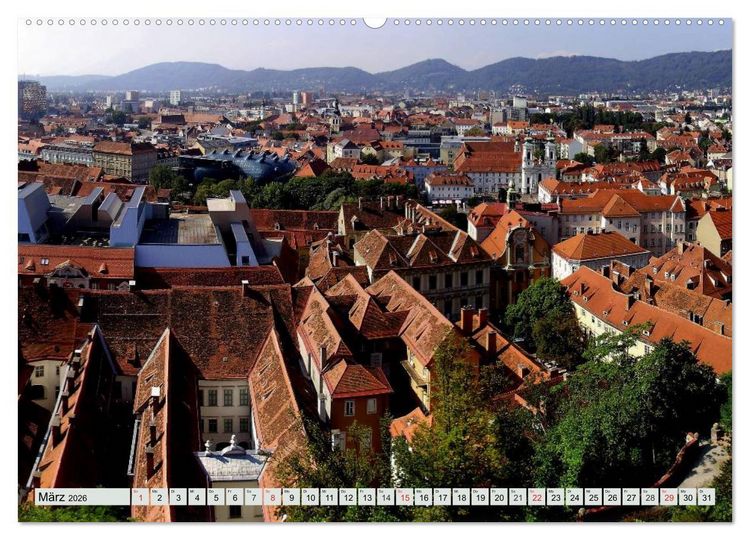 Produktbild: Wien und Graz. &Ouml;sterreichs Perlen (hochwertiger Premium Wandkalender 2026 DIN A2 quer), Kunstdruck in Hochglanz