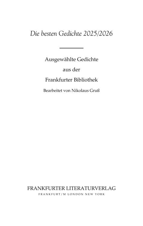 Produktbild: Die besten Gedichte 2025/2026