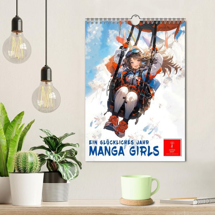 Produktbild: Manga Girls - ein gl&uuml;ckliches Jahr (Wandkalender 2026 DIN A4 hoch), CALVENDO Monatskalender
