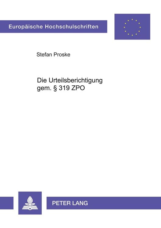 Produktbild: Die Urteilsberichtigung gem. &sect; 319 ZPO