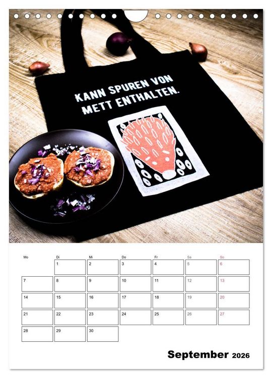 Produktbild: Mettkalender - Spread Some Mett. (Wandkalender 2026 DIN A4 hoch), CALVENDO Monatskalender