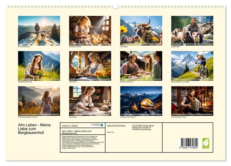 Produktbild: Alm Leben - Meine Liebe zum Bergbauernhof (hochwertiger Premium Wandkalender 2026 DIN A2 quer), Kunstdruck in Hochglanz