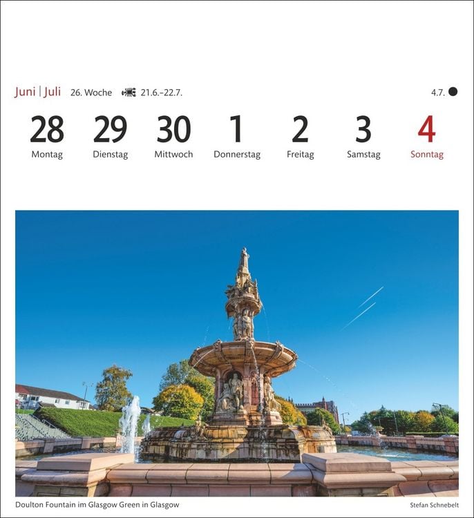 Produktbild: Schottland Sehnsuchtskalender 2027 - Wochenkalender mit 53 Postkarten