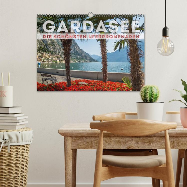 Produktbild: GARDASEE Die sch&ouml;nsten Uferpromenaden (Wandkalender 2026 DIN A3 quer), CALVENDO Monatskalender