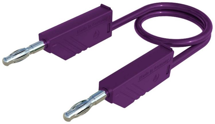 Produktbild: Hirschmann Test & Measurement MLN 200/2,5 VI Messleitung Lamellenstecker 4 mm Lamellenstecker 4 mm 2.00 m Violett 1 St.