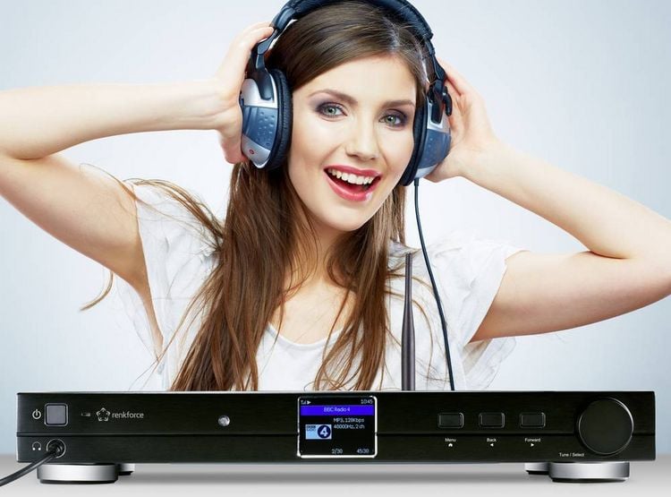 Produktbild: Renkforce RF-DAB-IR1700 Radio-Adapter DAB+, UKW, Internet WLAN, LAN, Bluetooth&reg;, DLNA, Internetradio DLNA-f&auml;hig Schwarz