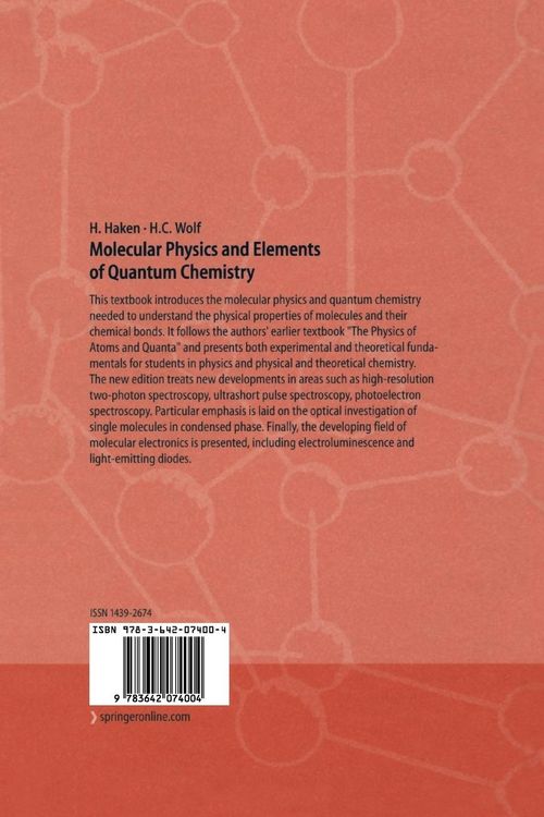 Produktbild: Molecular Physics and Elements of Quantum Chemistry