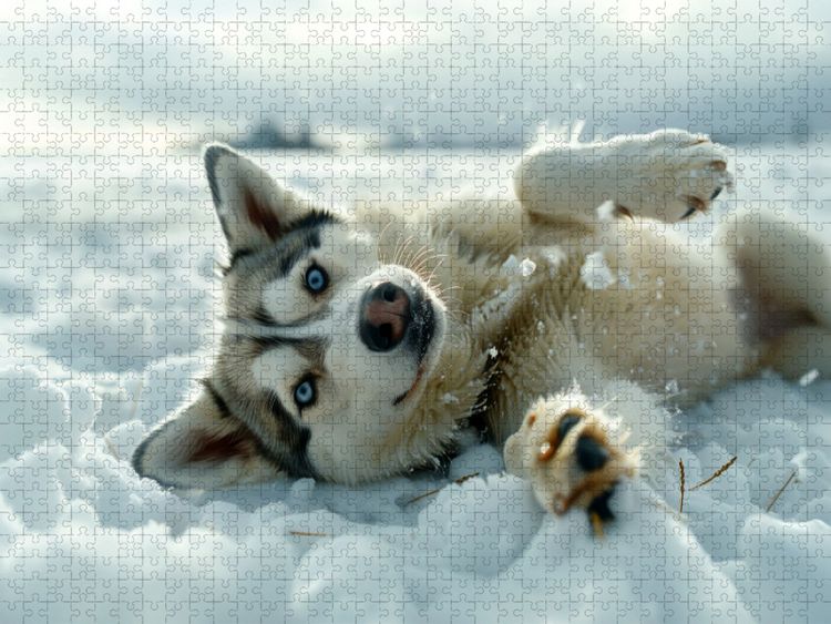 CALVENDO Puzzle 1000 Teile „Schlittenhunde“ – 64x48 Cm, Premium-Qualität Aus Europa, Für Puzzle-Fans