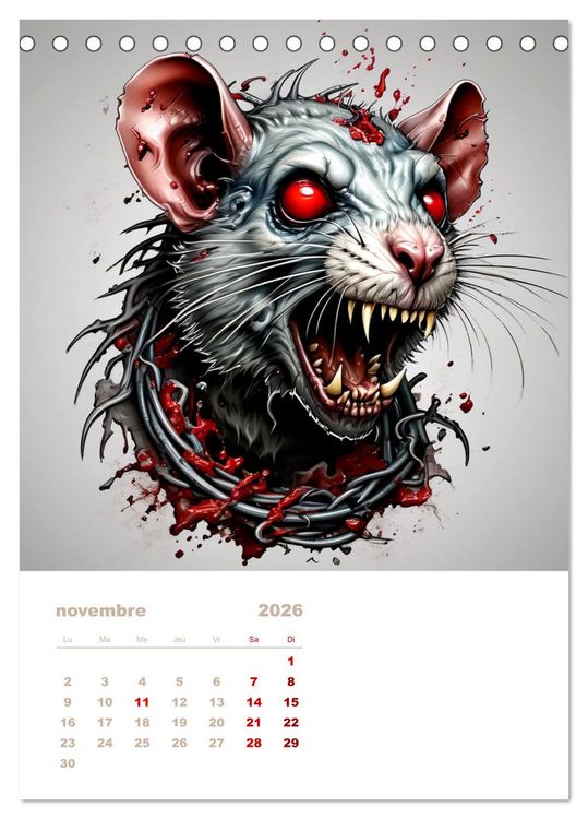 Produktbild: Marche des zombies (Calendrier de bureau 2026 DIN A5 horizontal), CALVENDO calendrier mensuel
