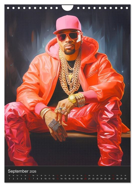 Produktbild: Rap Kings. Paintings im Streetwear-Charme (Wandkalender 2026 DIN A4 hoch), CALVENDO Monatskalender