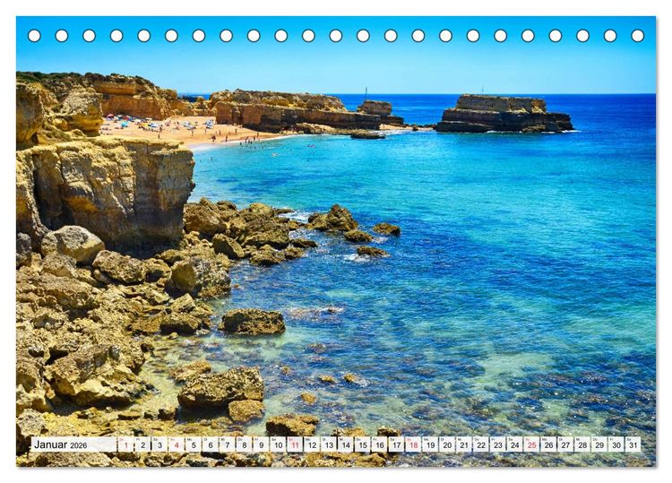 Produktbild: Algarve zum Tr&auml;umen (Tischkalender 2026 DIN A5 quer), CALVENDO Monatskalender