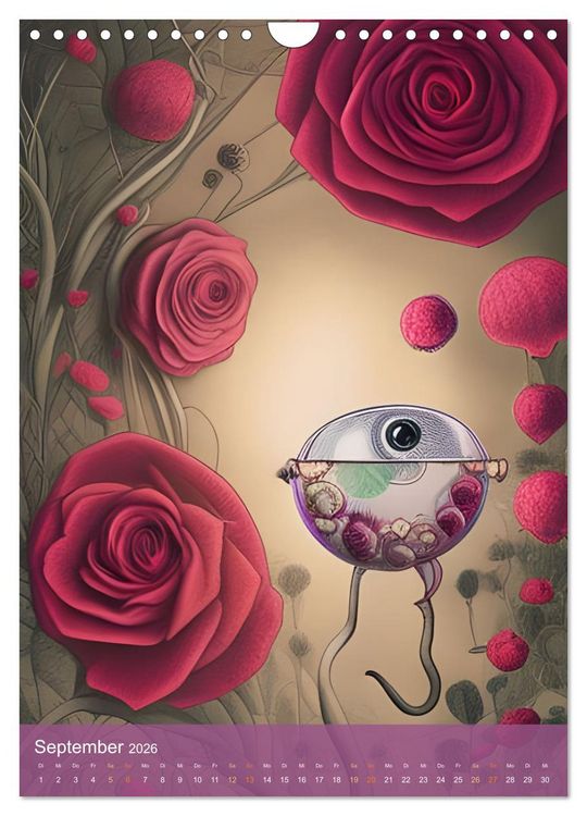 Produktbild: Rosige Aussichten - Diese Blumen beobachten dich auf Schritt und Tritt (Wandkalender 2026 DIN A4 hoch), CALVENDO Monatskalender