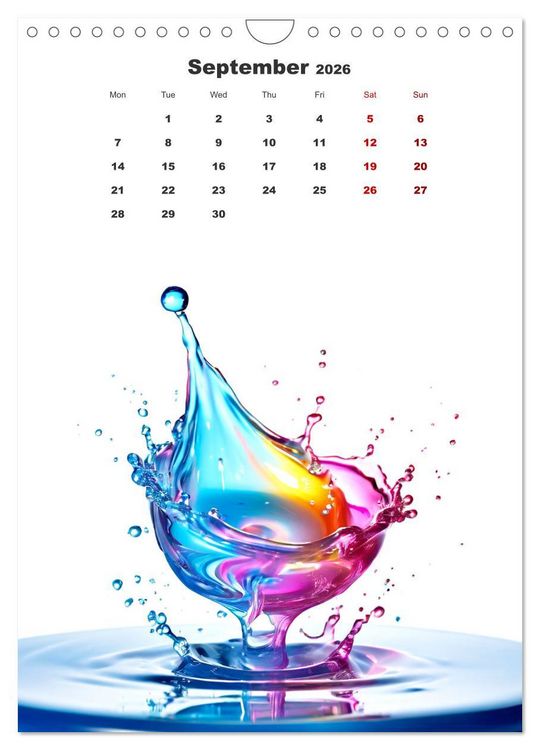 Produktbild: The symphony of drops (Wall Calendar 2026 DIN A4 portrait), CALVENDO 12 Month Wall Calendar