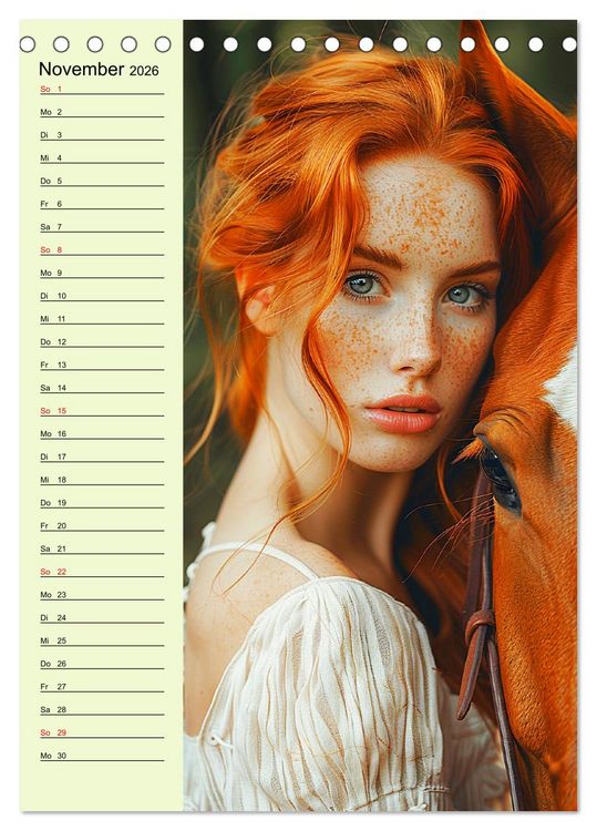 Produktbild: Rote Sch&ouml;nheiten. Nat&uuml;rliche Eleganz und wilde Anmut (Tischkalender 2026 DIN A5 hoch), CALVENDO Monatskalender