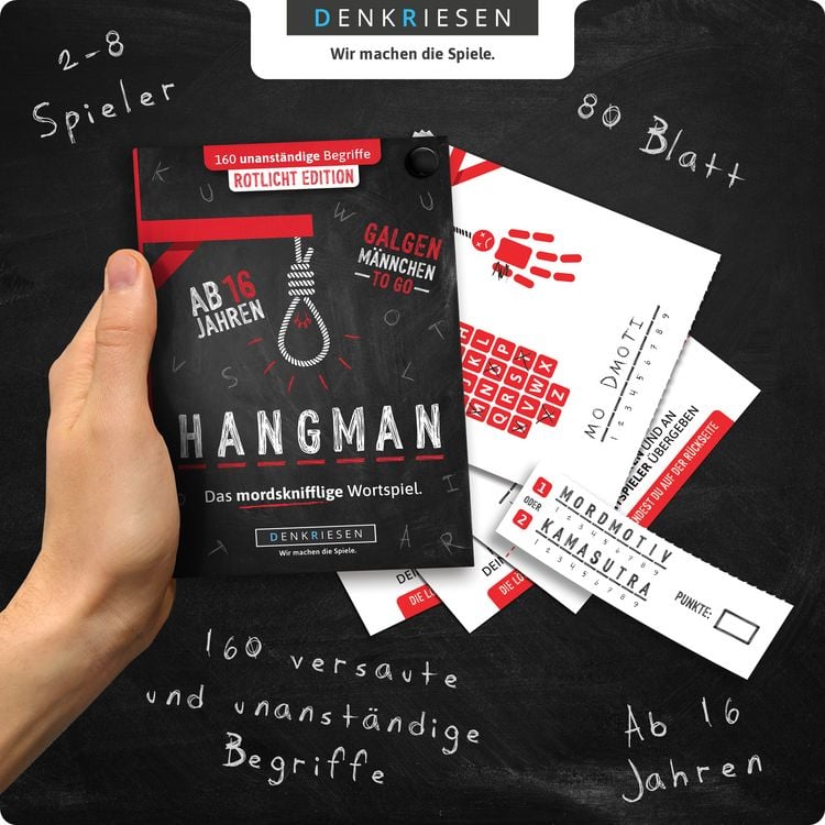 Produktbild: DENKRIESEN - HANGMAN&reg; - ROTLICHT EDITION "Galgenm&auml;nnchen TO GO"