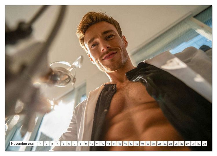 Produktbild: SEXY &Auml;RZTE - M&auml;nnlich, muskul&ouml;s und einsatzbereit (Wandkalender 2026 DIN A4 quer), CALVENDO Monatskalender