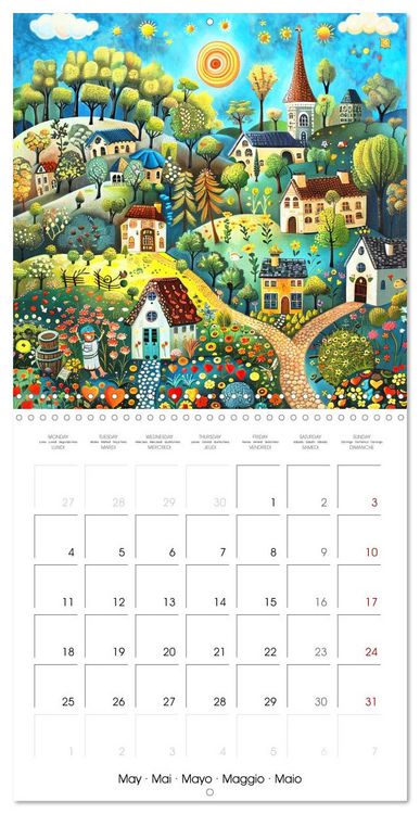 Produktbild: Naive Colorful Journey (Wall Calendar 2026 12 &times; 12 Inch) CALVENDO 12 Month Wall Calendar