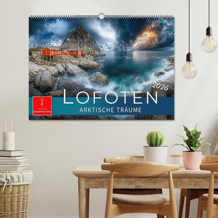 Produktbild: Lofoten - Arktische Tr&auml;ume (Wandkalender 2026 DIN A2 quer), CALVENDO Monatskalender