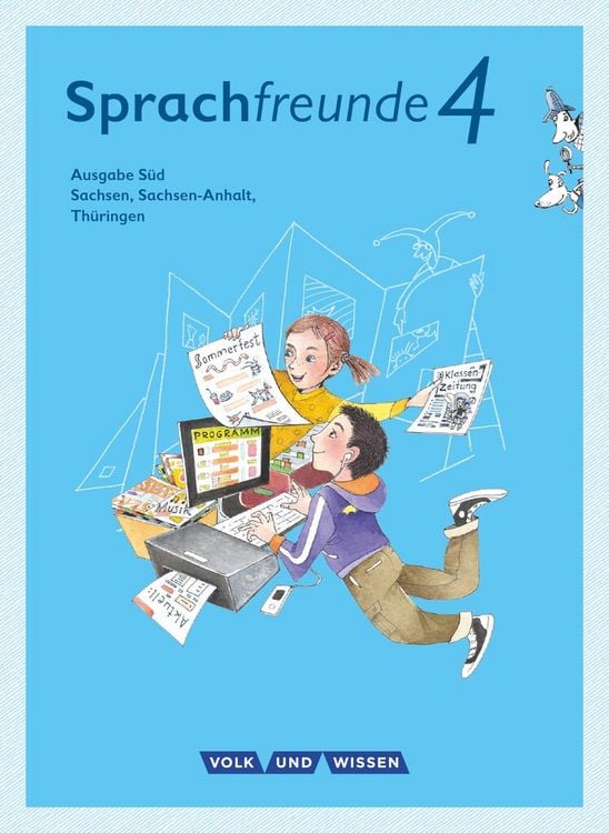 Produktbild: Sprachfreunde 4. Schuljahr - Ausgabe Süd (Sachsen, Sachsen-Anhalt, Thüringen) - Sprachbuch mit Grammatiktafel und Lernentwicklungsheft