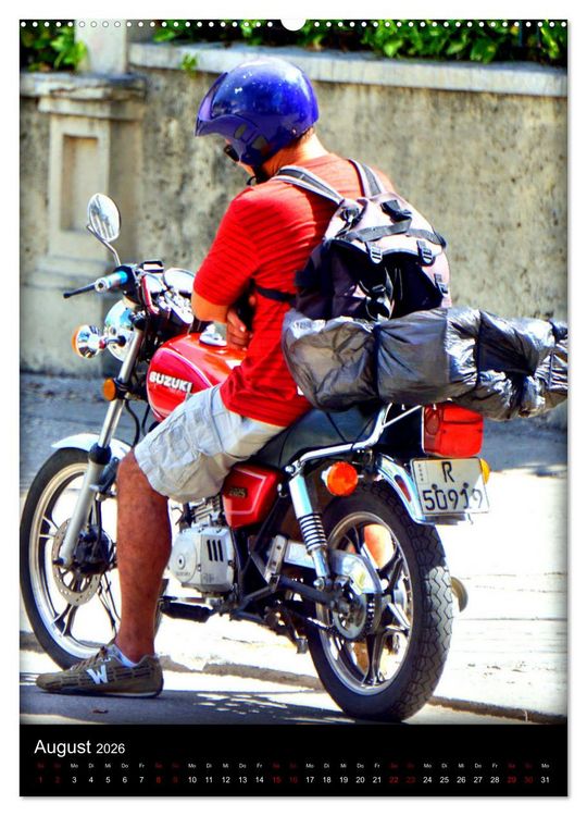 Produktbild: SUZUKI BIKER IN HAVANNA (Wandkalender 2026 DIN A2 hoch), CALVENDO Monatskalender