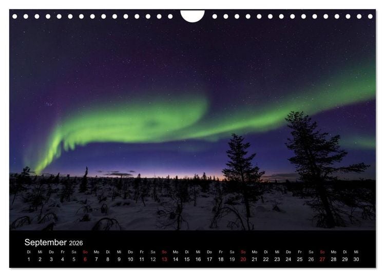Produktbild: Nordlichter (Wandkalender 2026 DIN A4 quer), CALVENDO Monatskalender