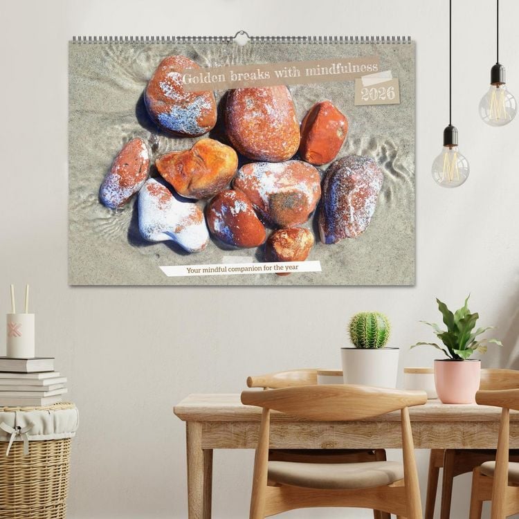 Produktbild: Golden breaks with mindfulness (Wall Calendar 2026 DIN A2 landscape), CALVENDO 12 Month Wall Calendar