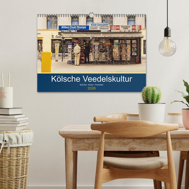 Produktbild: K&ouml;lsche Veedelskultur. B&uuml;dchen, Kioske und Trinkhallen. (Wandkalender 2026 DIN A3 quer), CALVENDO Monatskalender