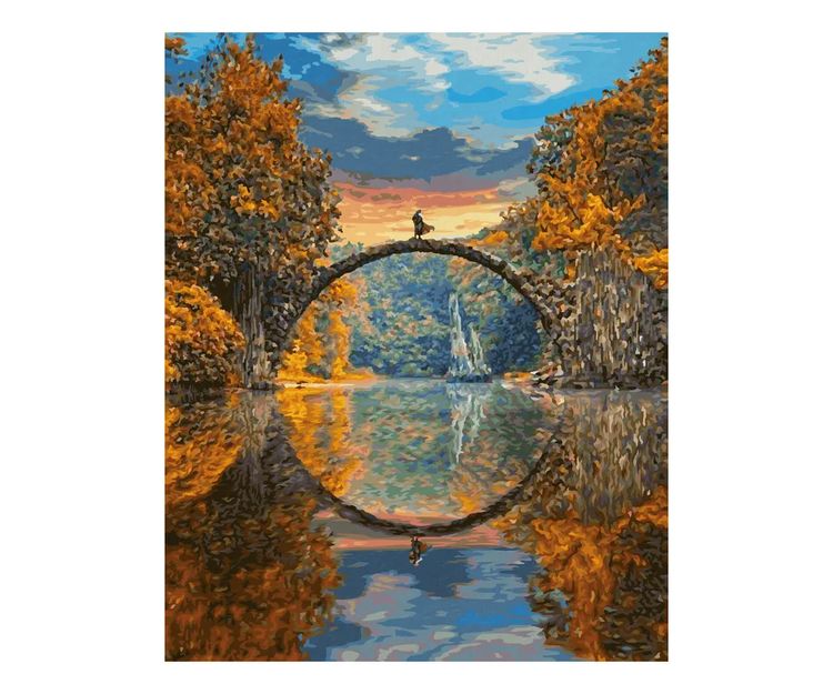 Produktbild: Schipper 609130898 - Malen nach Zahlen, Meisterklasse Premium, Teufelsbrücke am Rakotzsee, 40x50cm