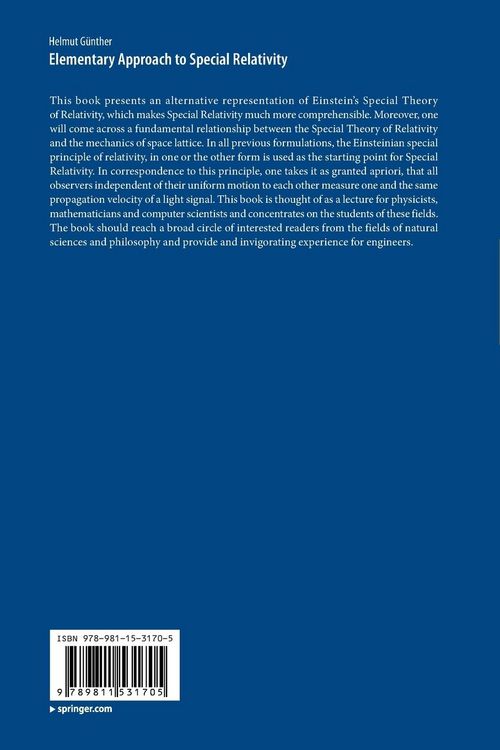 Produktbild: Elementary Approach to Special Relativity