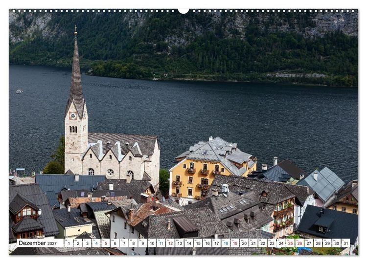 Produktbild: Hallstatt und der Hallst&auml;tter See (hochwertiger Premium Wandkalender 2027 DIN A2 quer), Kunstdruck in Hochglanz