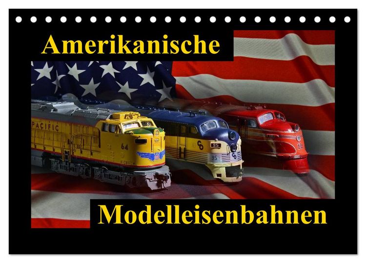 Produktbild: Amerikanische Modelleisenbahnen (Tischkalender 2026 DIN A5 quer), CALVENDO Monatskalender