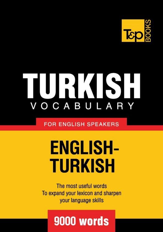 Produktbild: Turkish vocabulary for English speakers - 9000 words