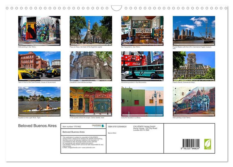 Produktbild: Zillich, B: Beloved Buenos Aires (Wall Calendar 2025 DIN A3