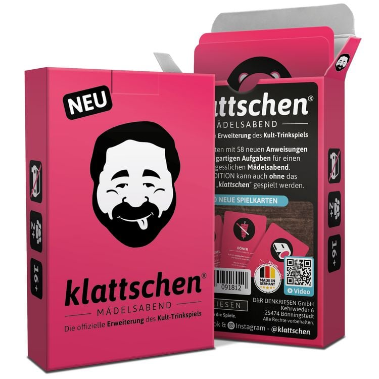 Produktbild: DENKRIESEN - klattschen&reg; - M&auml;delsabend - "Das wahrscheinlich beste Trinkspiel aller Zeiten"