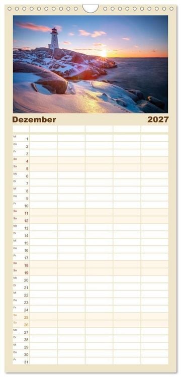 Produktbild: Familienplaner 2027 - Land. Licht. Meer. mit 5 Spalten (Wandkalender, 21 x 45 cm) CALVENDO