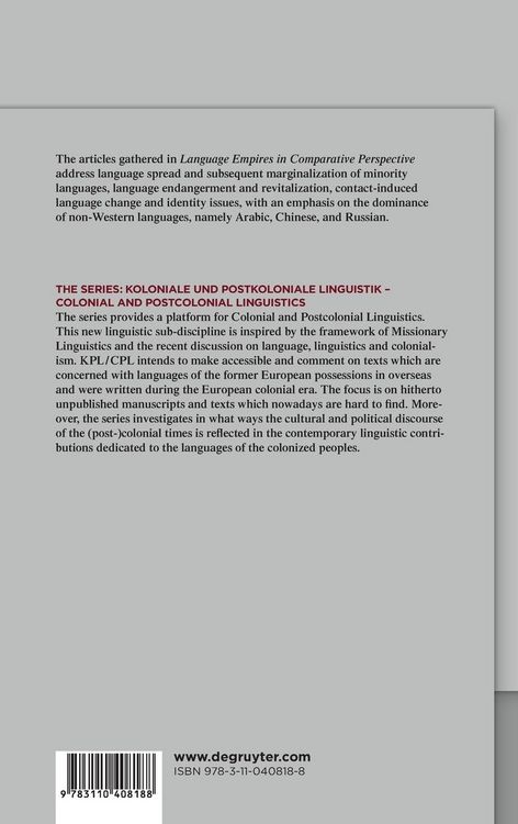 Produktbild: Language Empires in Comparative Perspective