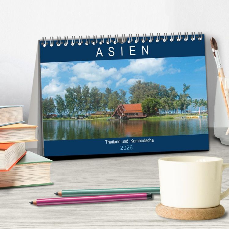 Produktbild: Asien - Thailand und Kambodscha (Tischkalender 2026 DIN A5 quer), CALVENDO Monatskalender