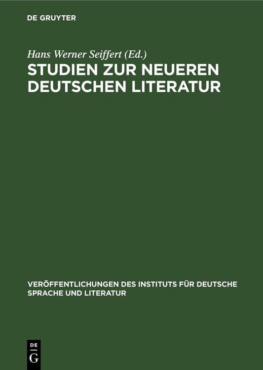 Produktbild: Studien zur neueren deutschen Literatur