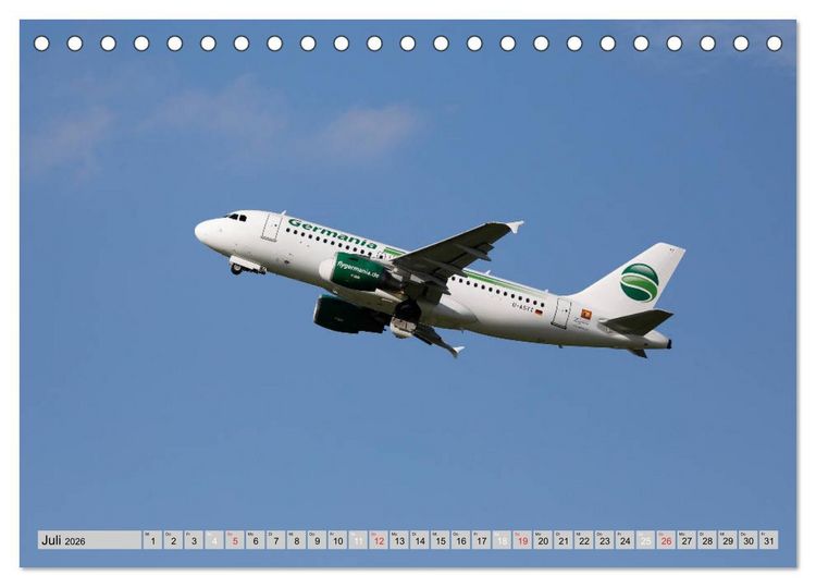 Produktbild: Flugzeuge - Starts und Landeanfl&uuml;ge (Tischkalender 2026 DIN A5 quer), CALVENDO Monatskalender