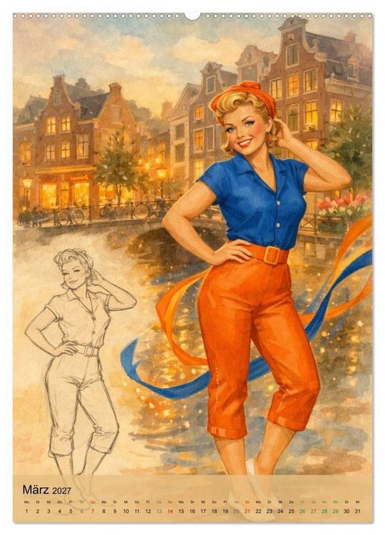 Produktbild: Rock'n'Roll Weltreise (hochwertiger Premium Wandkalender 2027 DIN A2 hoch), Kunstdruck in Hochglanz