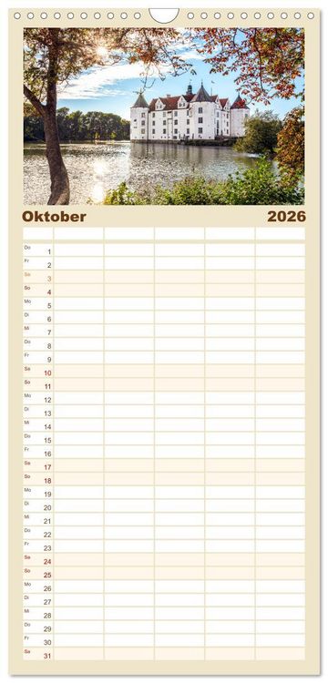 Produktbild: Familienplaner 2026 - Faszination Schlei mit 5 Spalten (Wandkalender, 21 x 45 cm) CALVENDO