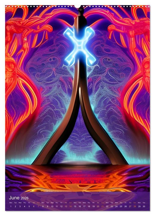 Produktbild: Prismatic Visions (High Quality Premium Wall Calendar 2026 DIN A2 portrait),CALVENDO 12 Month Wall Calendar