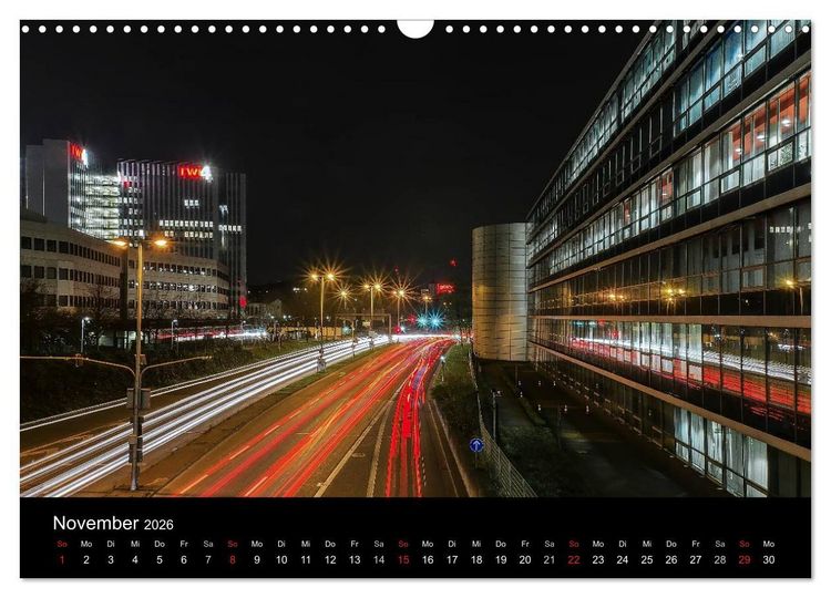 Produktbild: D&uuml;sseldorf - Ansichten am Abend (Wandkalender 2026 DIN A3 quer), CALVENDO Monatskalender