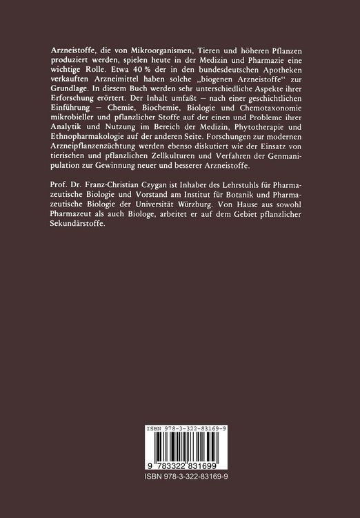Produktbild: Biogene Arzneistoffe