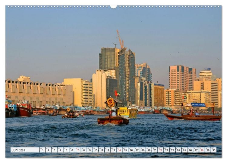 Produktbild: Einzigartiges DUBAI, die Metropole der Superlative (hochwertiger Premium Wandkalender 2026 DIN A2 quer), Kunstdruck in Hochglanz