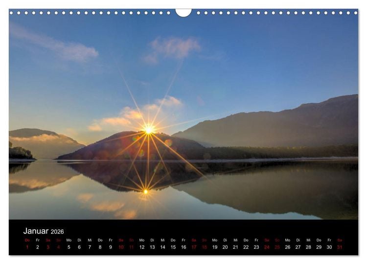 Produktbild: Licht &uuml;ber Alpenlandschaften (Wandkalender 2026 DIN A3 quer), CALVENDO Monatskalender