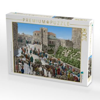 Produktbild: CALVENDO Puzzle Jerusalem - Der Basar in der Stra&szlig;e des Turms von David um 1900 | 1000 Teile Lege-Gr&ouml;&szlig;e 64x48cm Foto-Puzzle f&uuml;r gl&uuml;ckliche Stunden