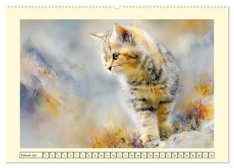 Produktbild: Wildkatzen. Europas scheue Waldbewohner (Wandkalender 2027 DIN A2 quer), CALVENDO Monatskalender